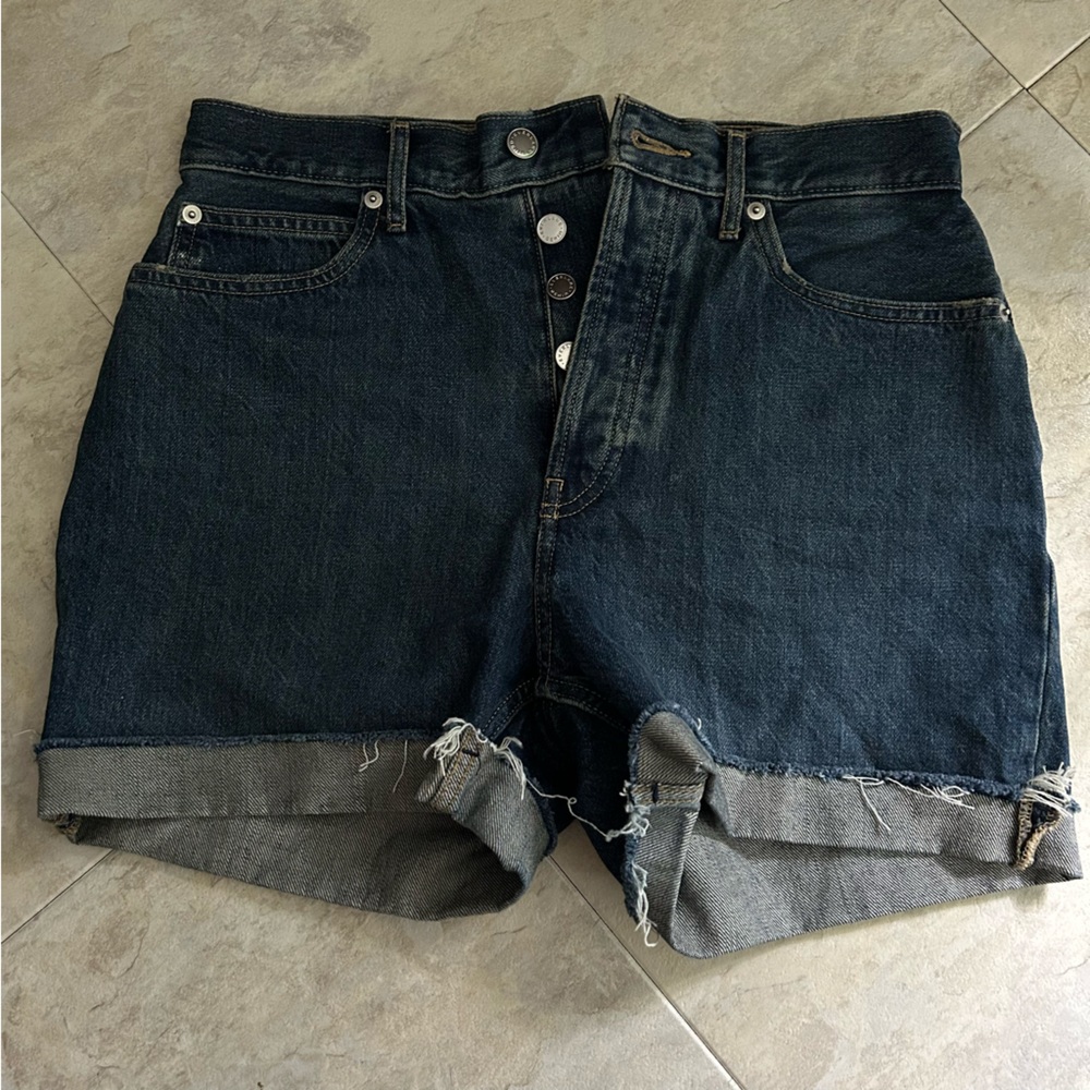 Everlane Way-High Denim Shorts